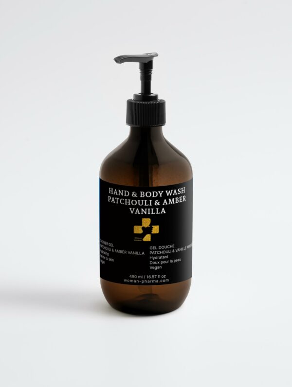 Gel douche & nettoyant mains , patchouli & vanille ambrée