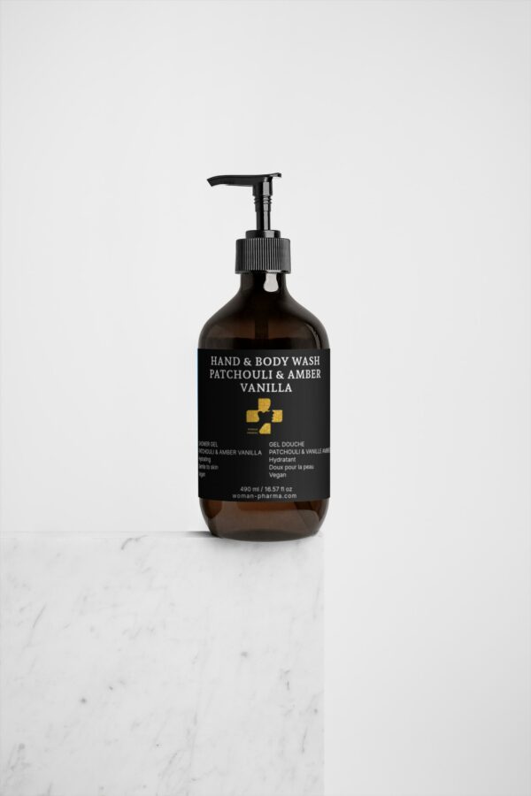 Gel douche & nettoyant mains , patchouli & vanille ambrée – Image 4